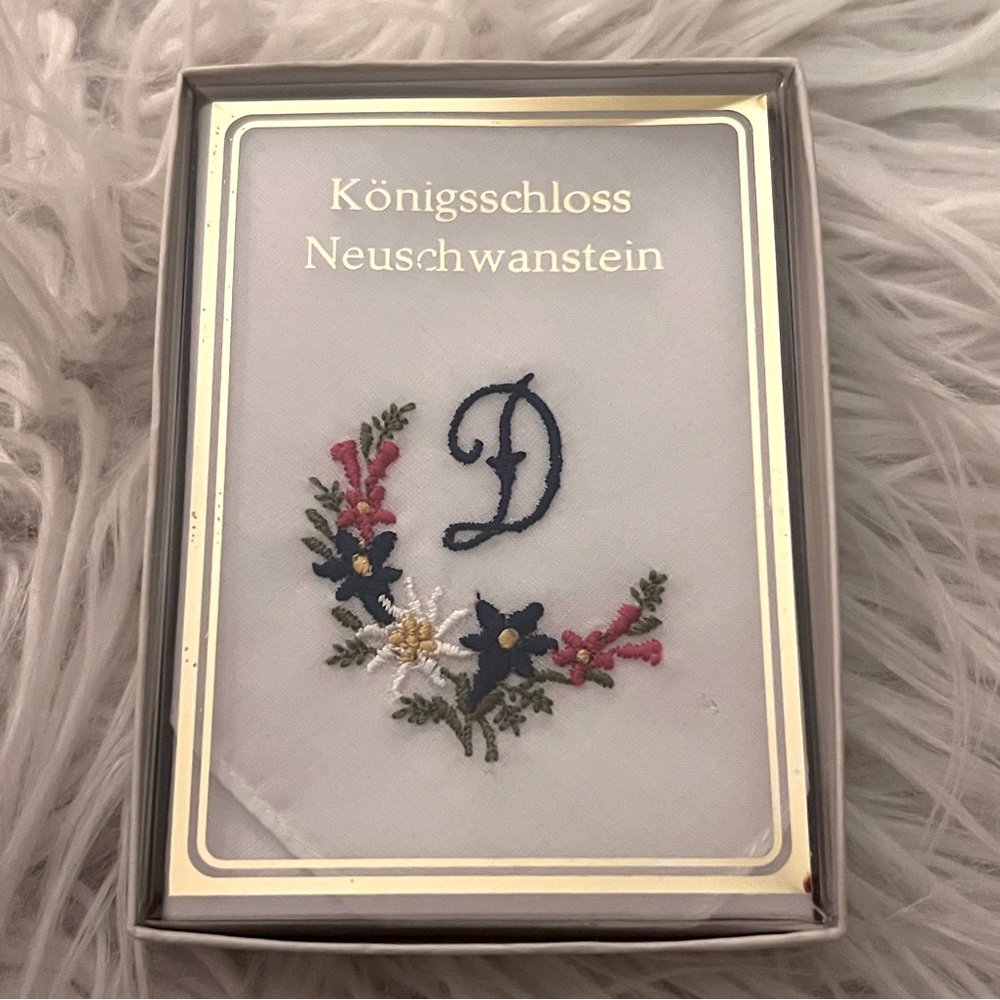 Vintage German “D” monogrammed Hanker chief
